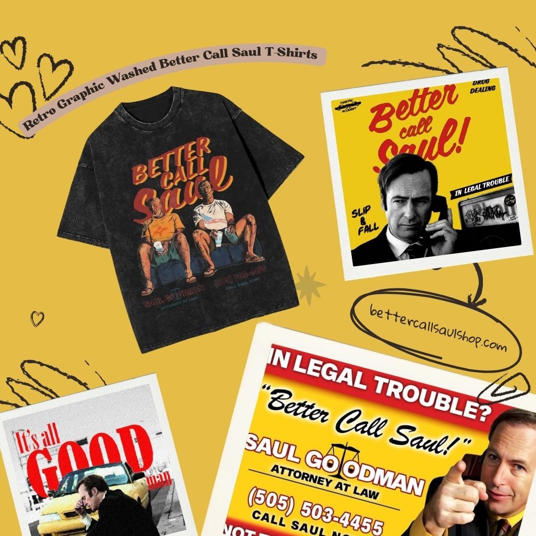 Retro Graphic PTTT0107 Washed  Better Call Saul T-Shirts